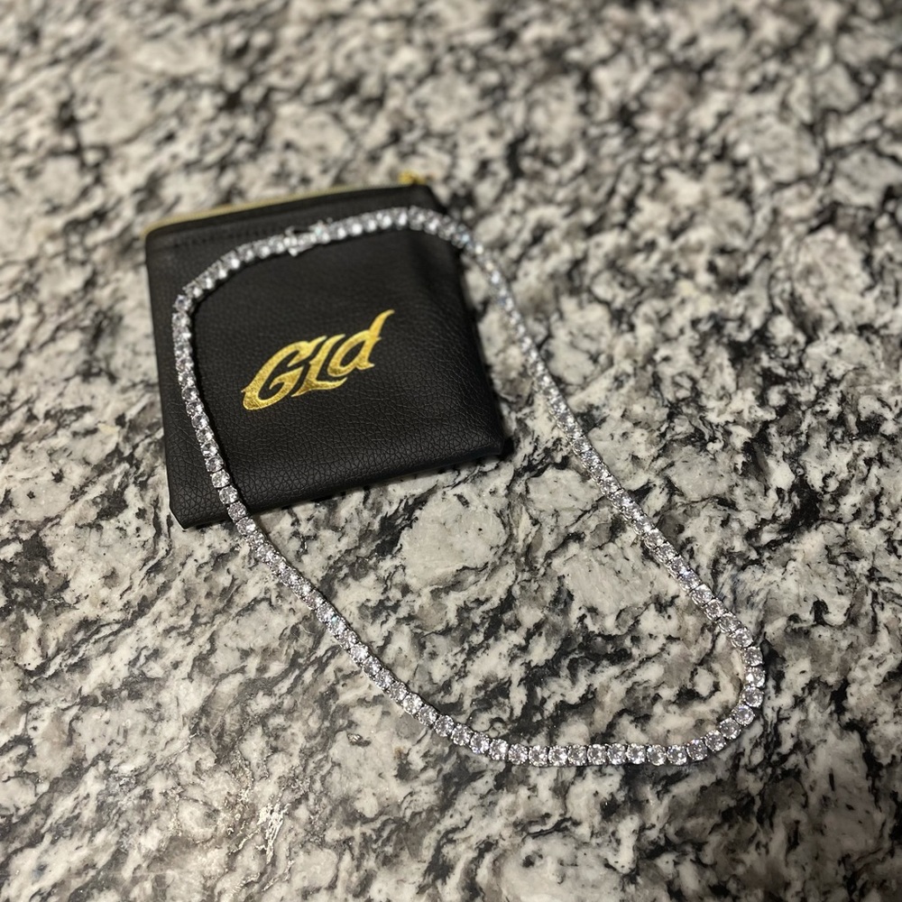 18” 3mm Women’s Tennis Necklace - White Gold - Originally from GLD Shop